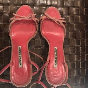 Manolo Blahnik open toe heel sandal